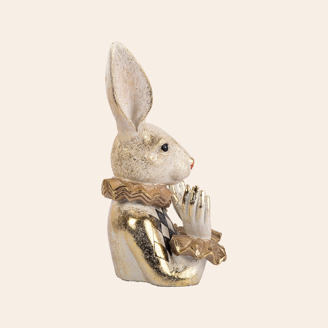 Decorative Polyresin Cheering Rabbit male