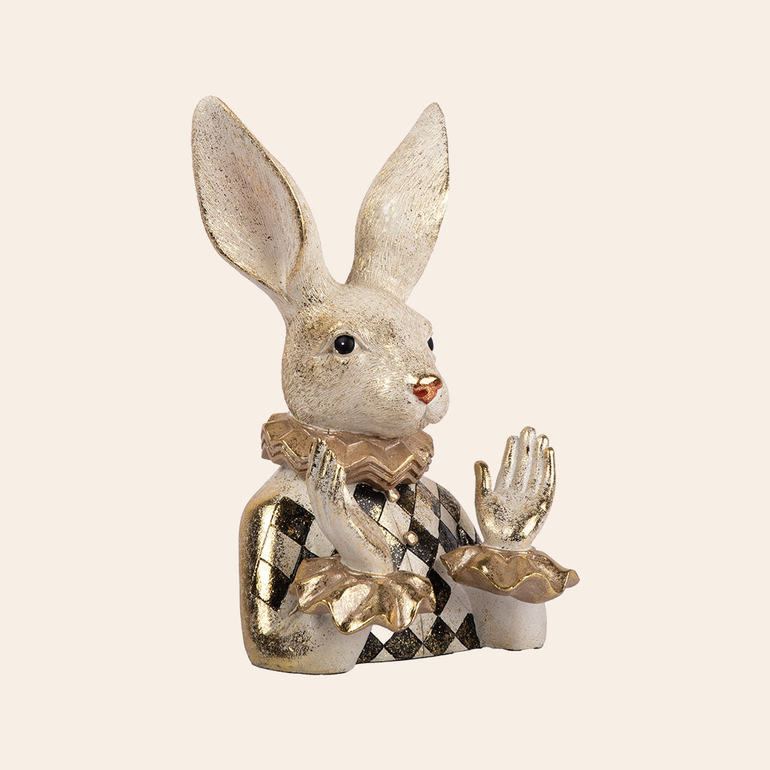 Decorative Polyresin Cheering Rabbit male