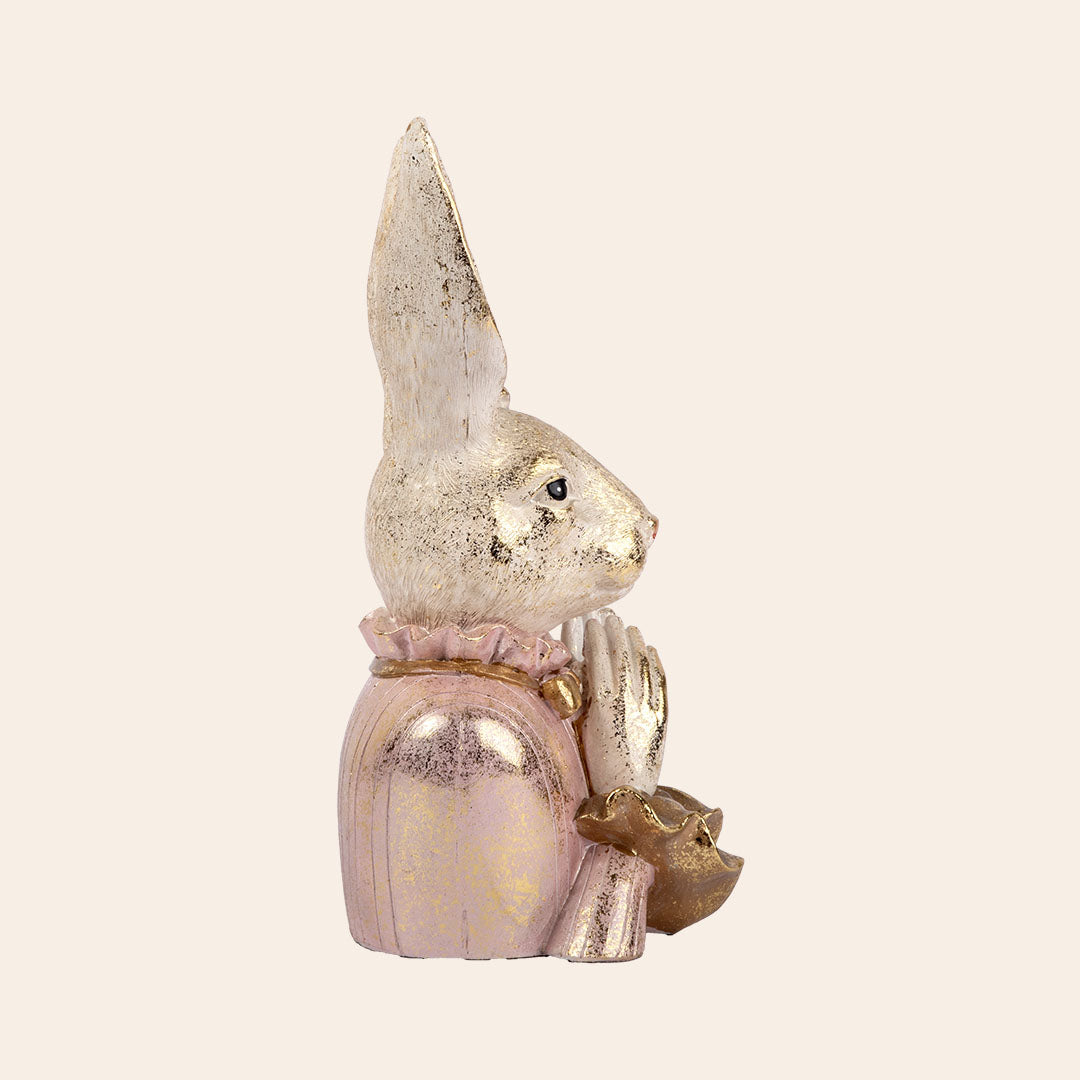 Decorative Polyresin Cheering Rabbit female