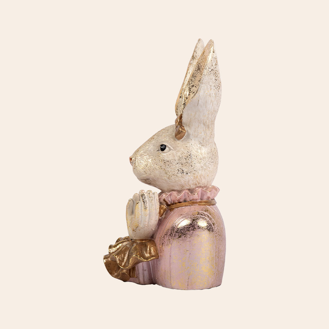 Decorative Polyresin Cheering Rabbit female