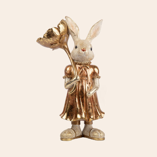 Decorative Polyresin Cheerleader Rabbit Male