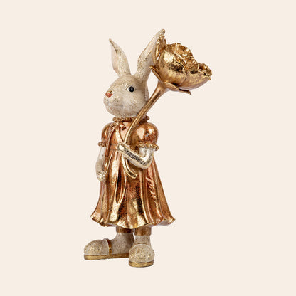 Decorative Polyresin Cheerleader Rabbit Male