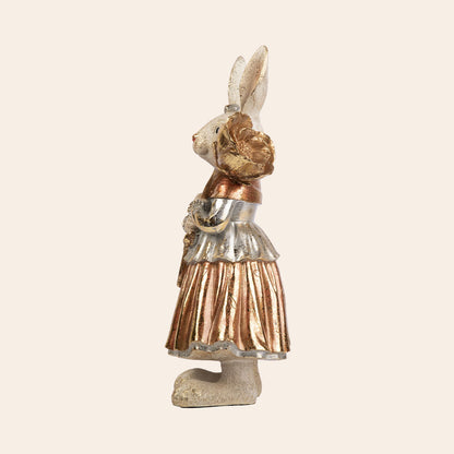 Decorative Polyresin Cheerleader Rabbit Female