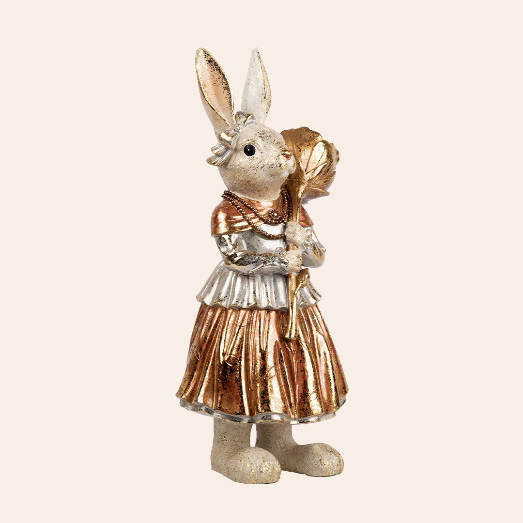 Decorative Polyresin Cheerleader Rabbit Female