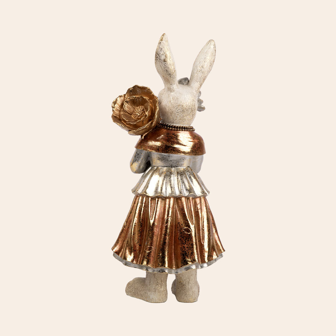 Decorative Polyresin Cheerleader Rabbit Female