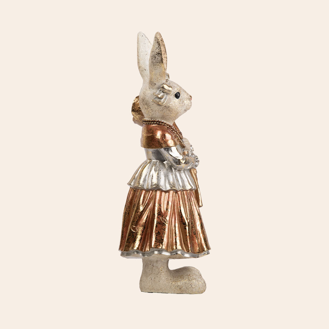 Decorative Polyresin Cheerleader Rabbit Female