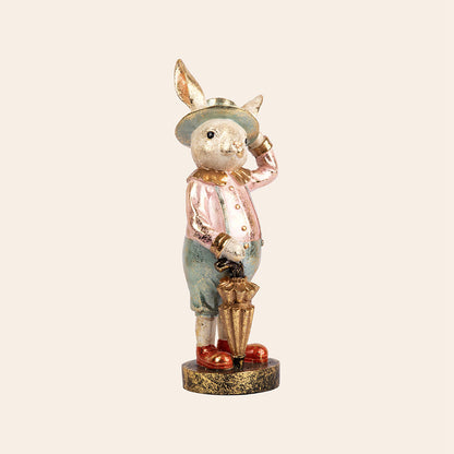 Decorative Polyresin Gentleman Rabbit