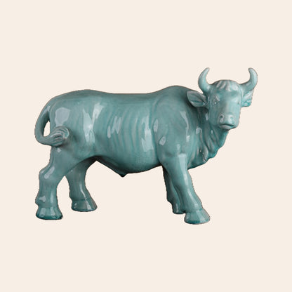 OX Décor Color: Green Crackle (With Horn)