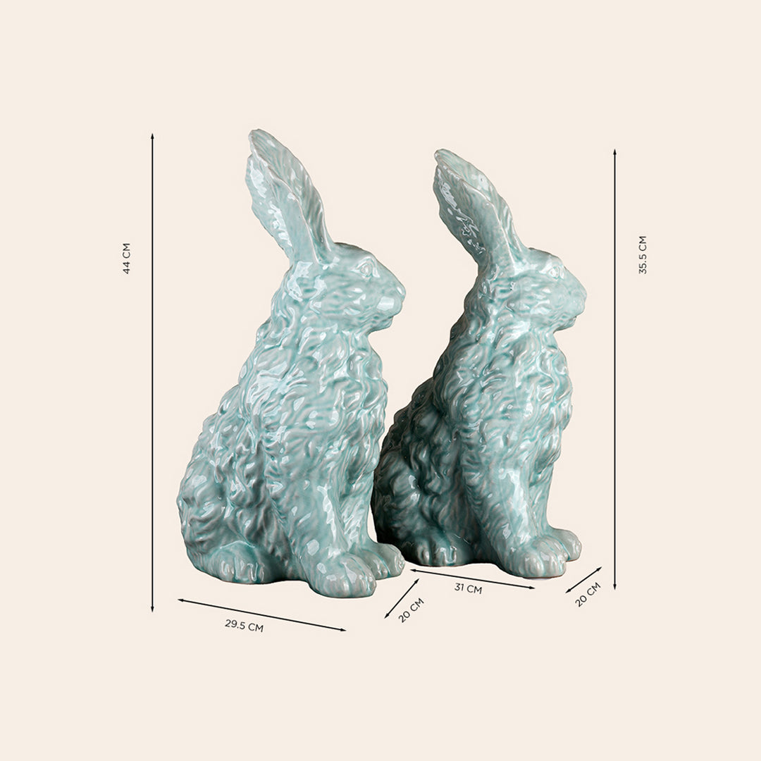 Rabbit Color: Green Crackle (Single Large)