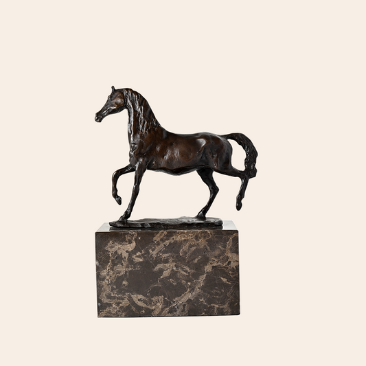 BRONZE HORSE ON GRANITE