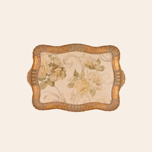 Italian Hand Painted Wooden Trays