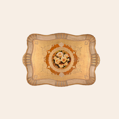 Italian Hand Painted Wooden Trays