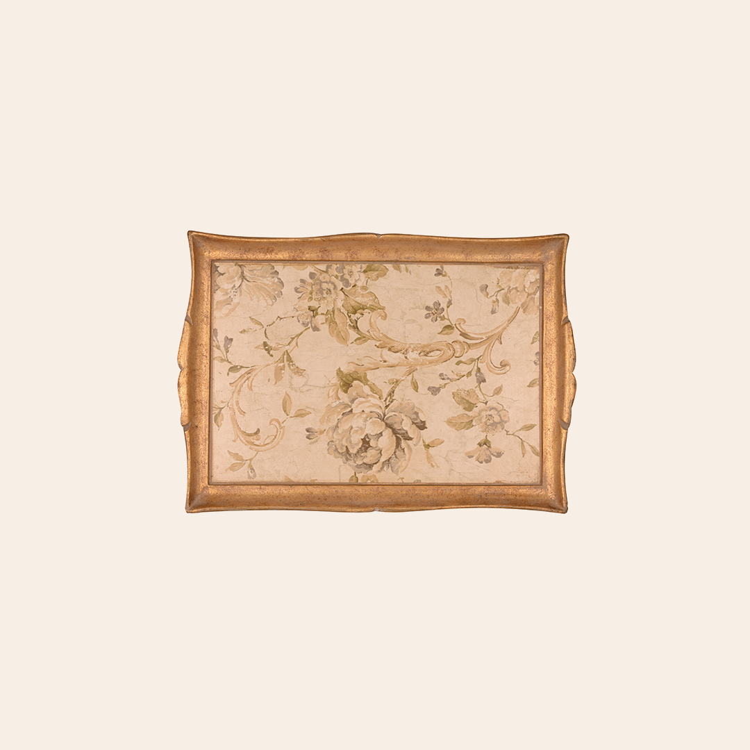 Italian Hand Painted Wooden Trays