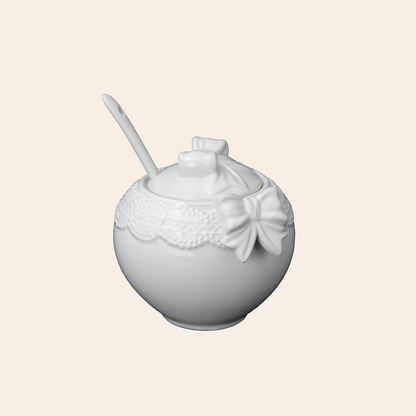 Creamer and Sugar Pot with Spoon