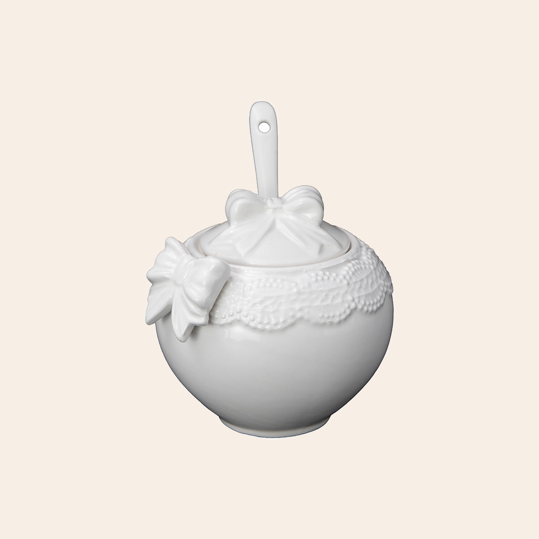 Creamer and Sugar Pot with Spoon