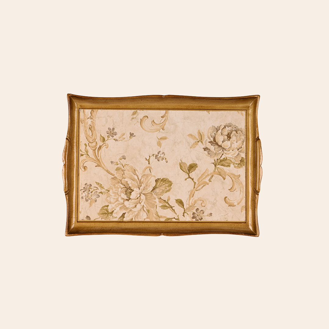 Italian Hand Painted Wooden Trays