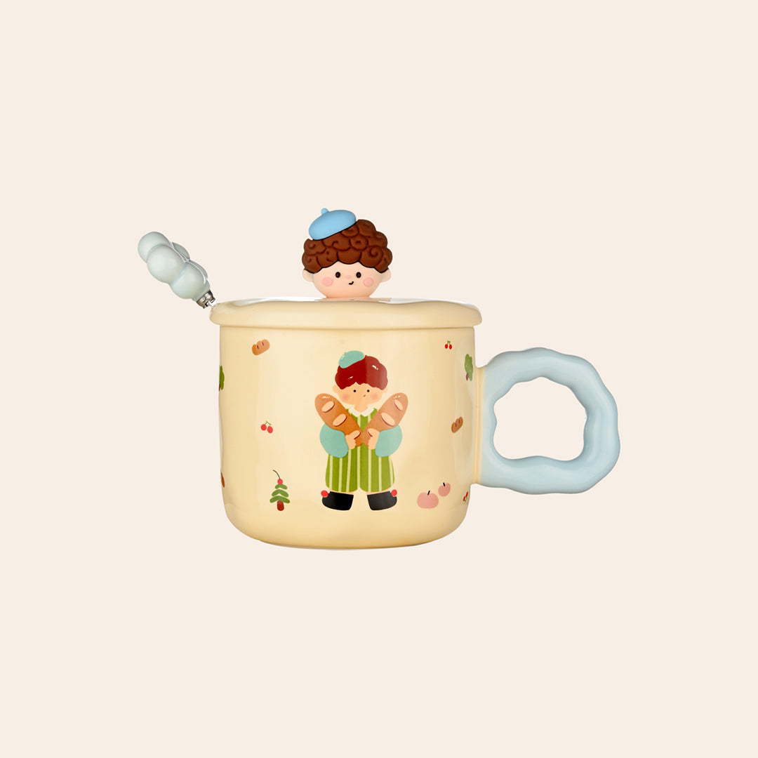 Mug with Lid and Spoon