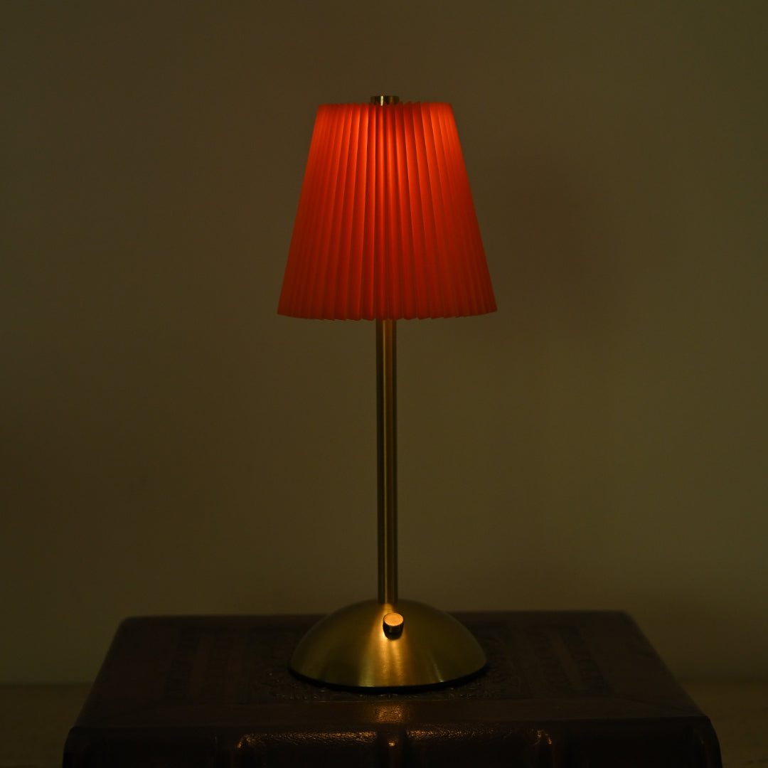 Pleated Shade LED Table Lamp