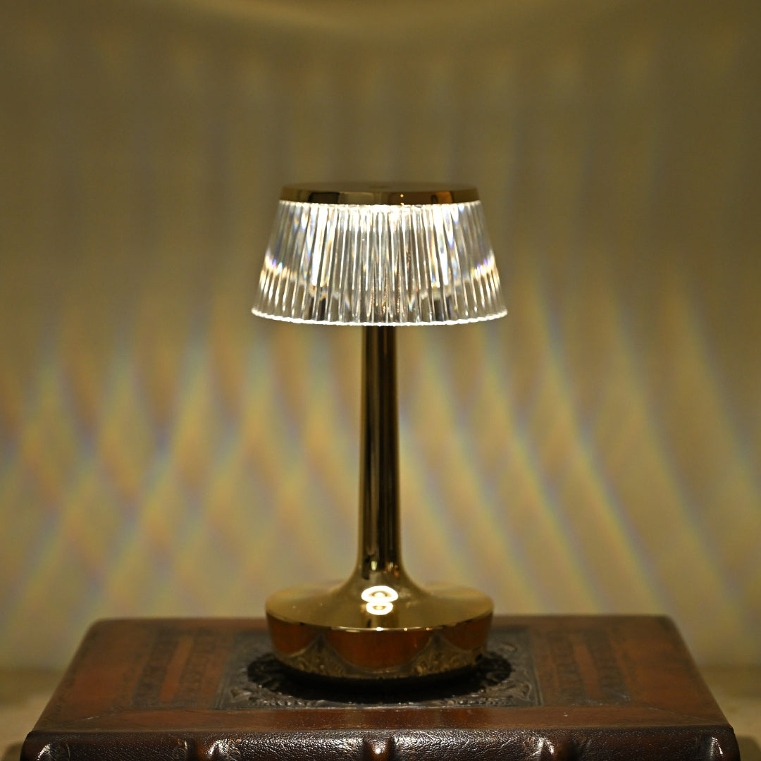 Gold Fringe Table Lamp