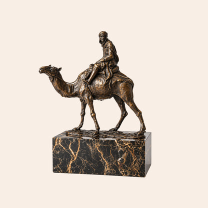 Bronze Ride Camel on Marble