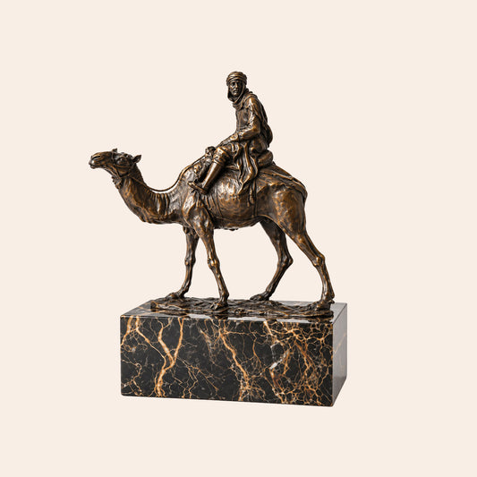 Bronze Ride Camel on Marble