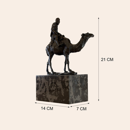Bronze Ride Camel on Marble
