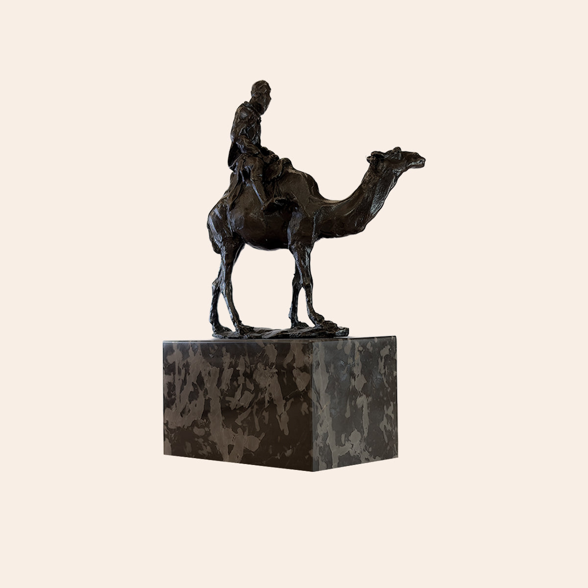 Bronze Ride Camel on Marble