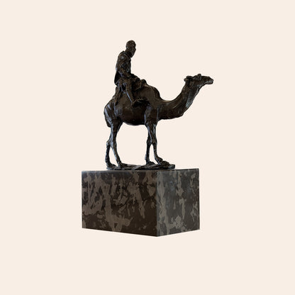 Bronze Ride Camel on Marble