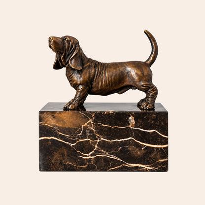 Bronze Standing Dachshund on Marble