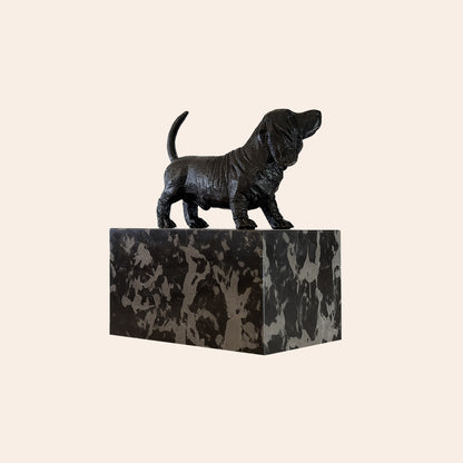 Bronze Standing Dachshund on Marble