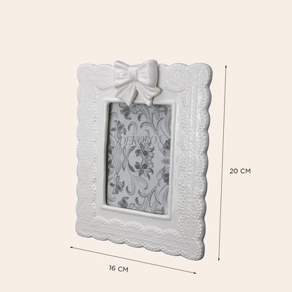 Cream Crackle Earthenware Photo Frame
