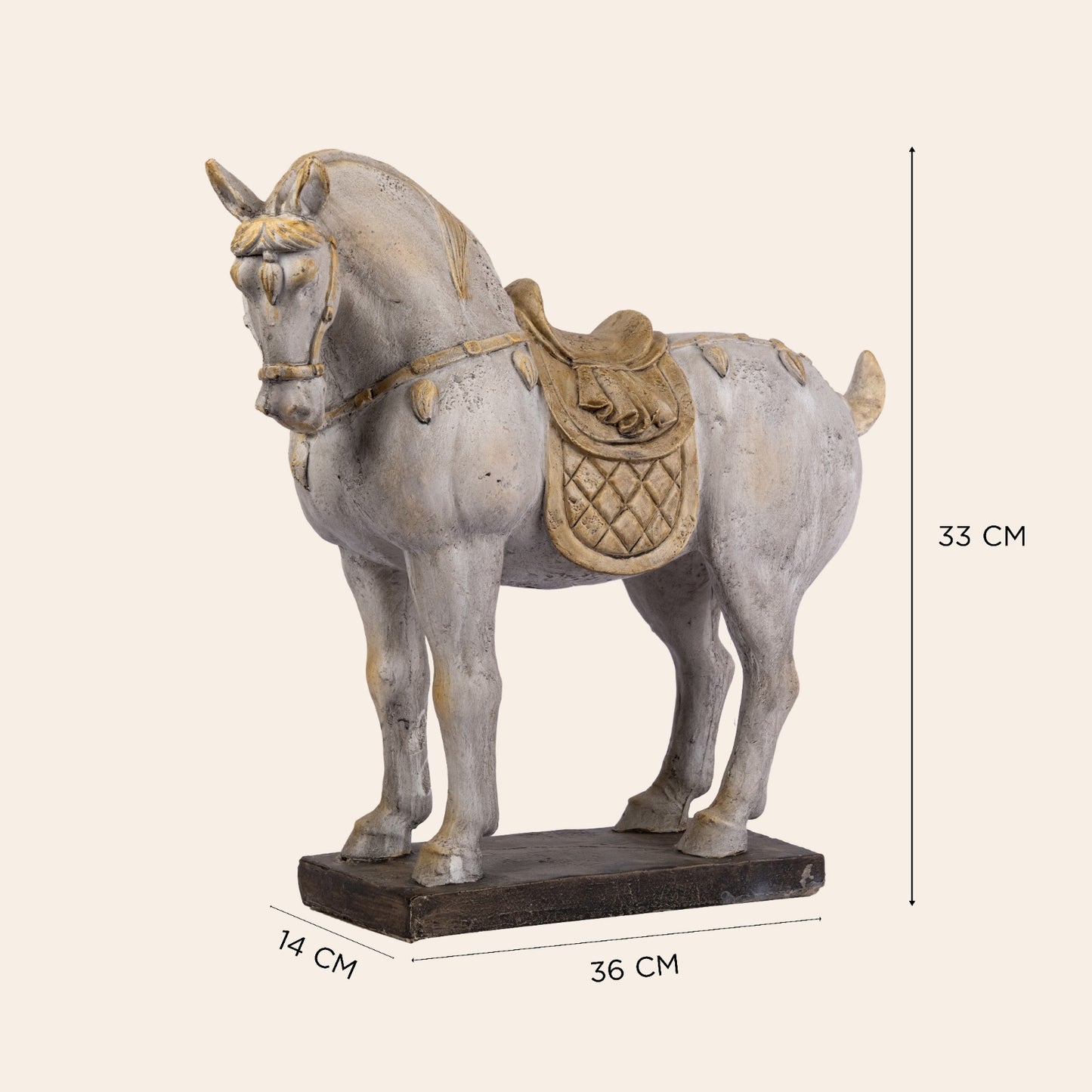 Resin Tang Dynasty War Horse Large