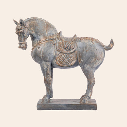 Resin Tang Dynasty War Horse Figurine