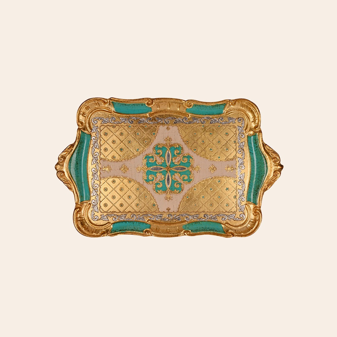 Italian Hand Painted Wooden Trays
