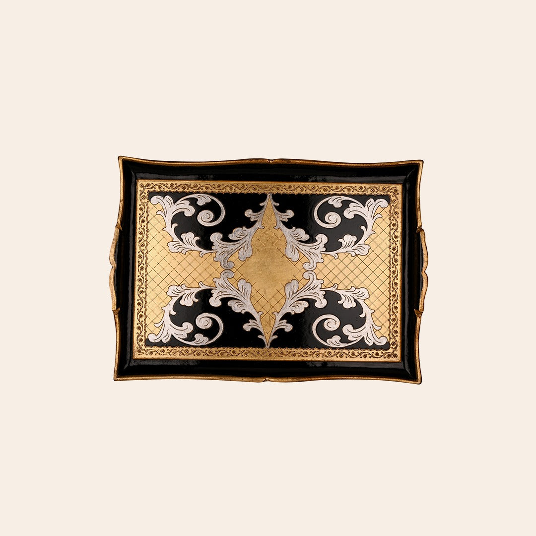 Italian Hand Painted Wooden Trays