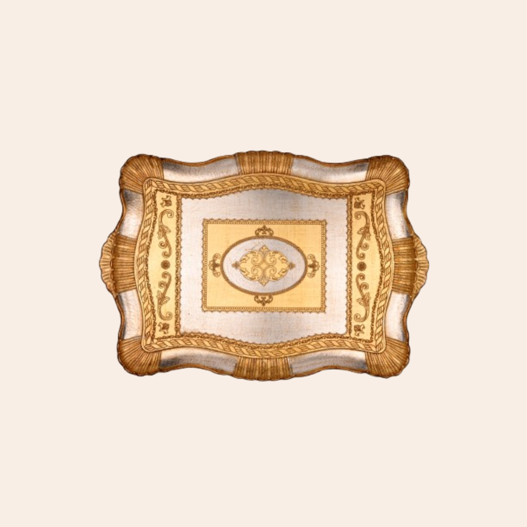 Italian Hand Painted Wooden Trays