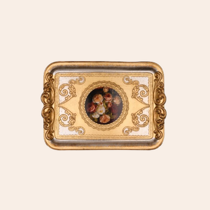 Italian Hand Painted Wooden Trays