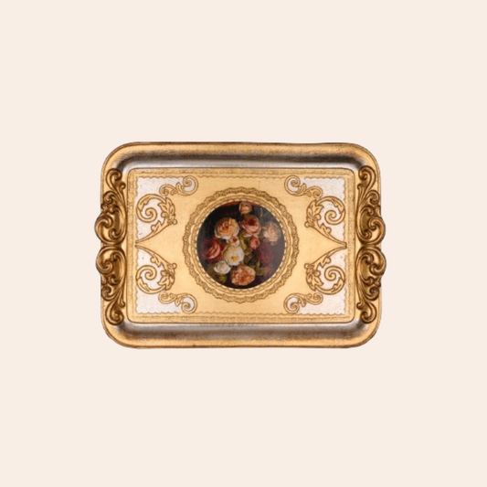 Italian Hand Painted Wooden Trays