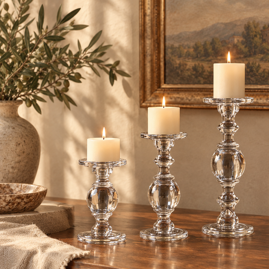 Glass Candle Holder