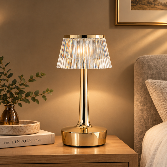 Gold Fringe Table Lamp
