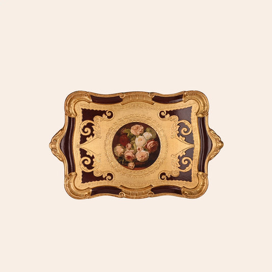 Italian Hand Painted Wooden Trays